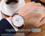 Best Buy Clone Rado White Dial Brown Leather Strap Men's Watch